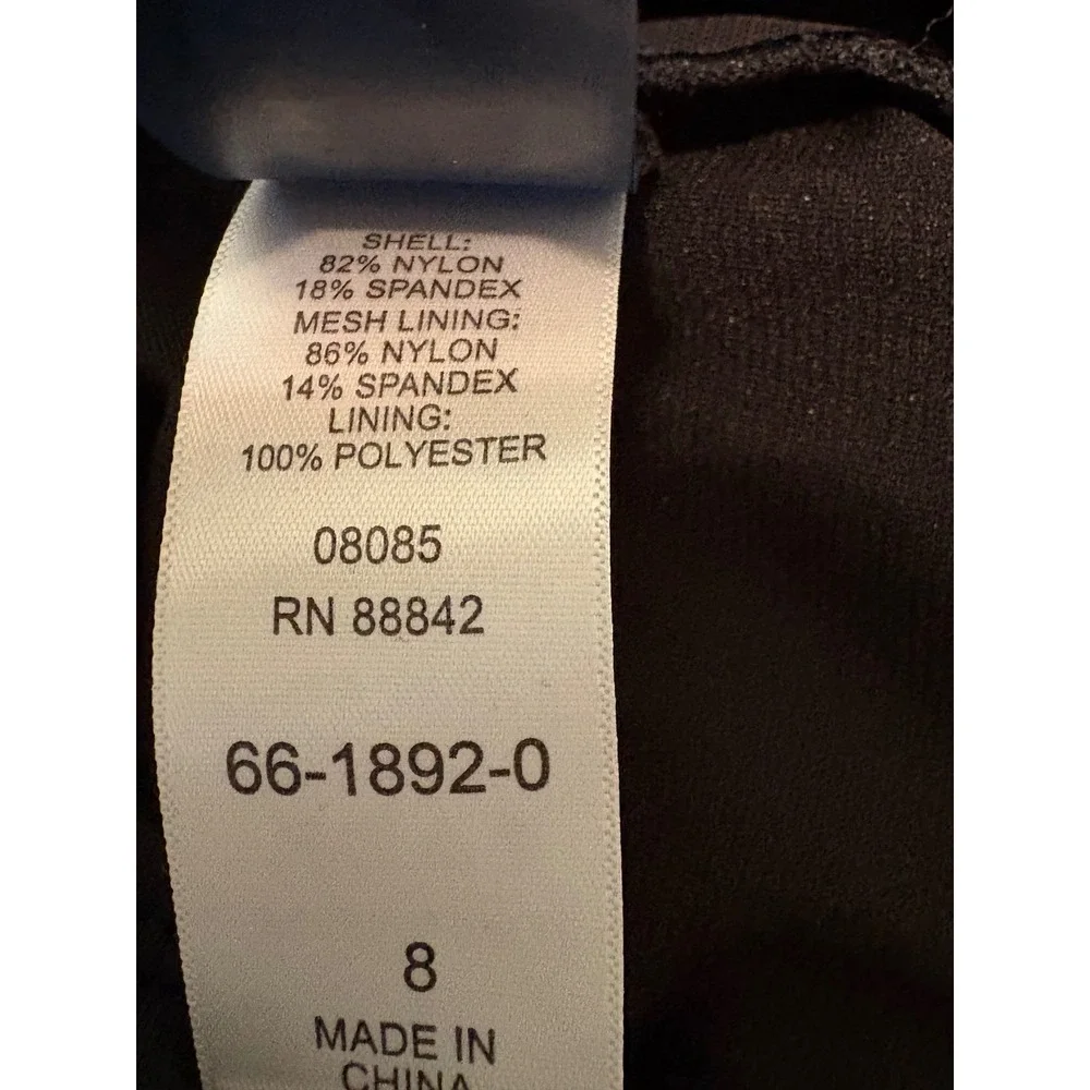 Kim Gravel x Swimsuits For All Black Ruched One Piece Swimsuit Size 8 NEW